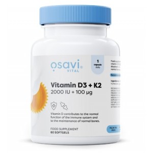 VITAMIN D3 + K2 2000 IU + 100 MCG 60 PERLAS