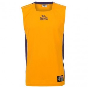 CAMISETA BASKET LONDSDALE YELLOW-PURPLE