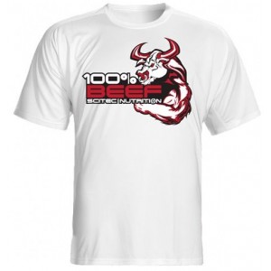 CAMISETA 100% BEEF BLANCA