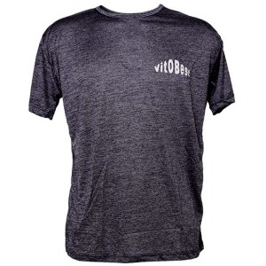 CAMISETA MANGA CORTA ELASTIC-DRY GRIS-BLANCO