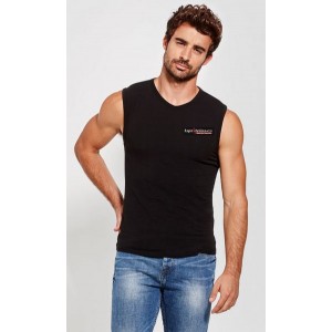 CAMISETA SIN MANGAS LOGO NEGRA