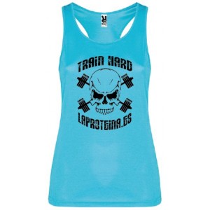 CAMISETA MUJER TIRANTES TECNICA TURQUESA