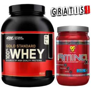 100% WHEY GOLD STANDARD 2,27 KG + AMINO X