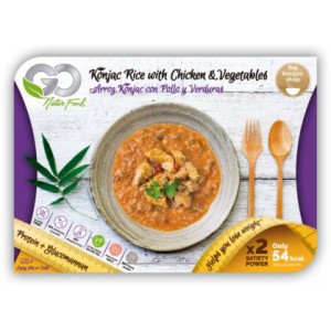 ARROZ KONJAC CON POLLO Y VEGETALES 250 GR