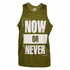 CAMISETA NOW OR NEVER VERDE ELASTIC-DRY