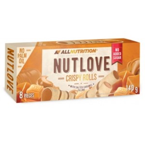 NUTLOVE CRISPY ROLLS SALTED CARAMEL FILLING 140 GR