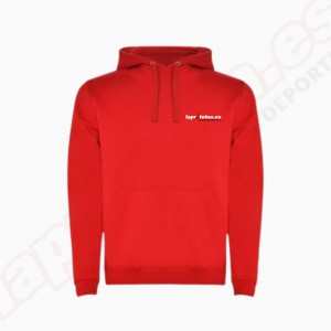 SUDADERA URBAN CON CAPUCHA ROJO