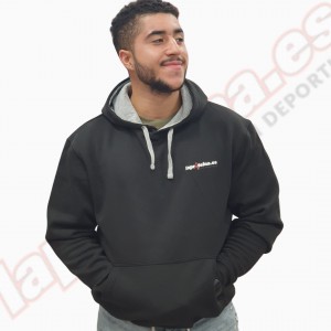 SUDADERA URBAN CON CAPUCHA NEGROS/GRIS