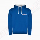 SUDADERA URBAN CON CAPUCHA AZUL BLANCO