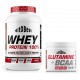 WHEY PROTEIN 100% 2 KG + GLUTAMINE + BCAA 200 GR