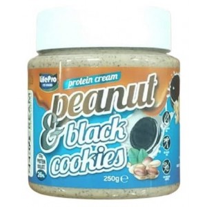 PROTEIN CREAM PEANUT BLACK COOKIES 250 GR