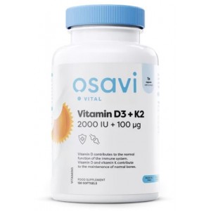 VITAMIN D3 + K2 2000 IU + 100 MCG 120 PERLAS